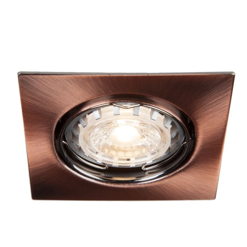 INQ Oczko sufitowe kwadratowe INQ Ozzo Movi Square MOVI-221-AN, miedziane, 35 W