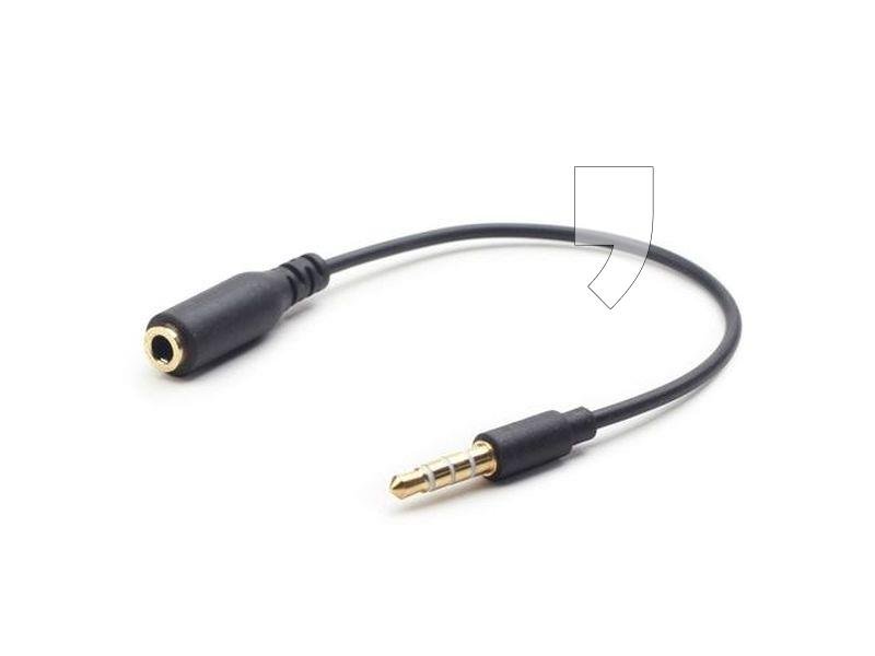 Kabel stereo GEMBIRD 3.5 mm miniJack M - 3.5 mm miniJack F, 0.18 m