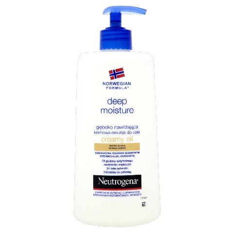 Neutrogena Deep Moisture Creamy Oil  Formuła Norweska Głęboko nawiżająca Emulsja z Olejkiem Sezamowym 400ml