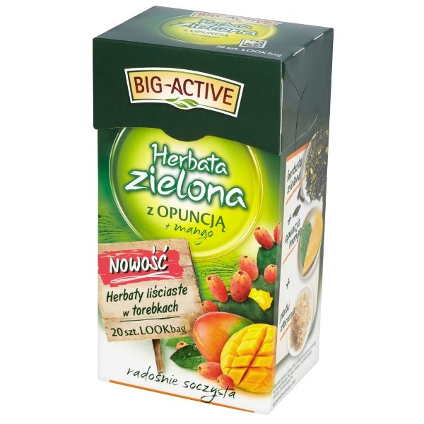 Herbata zielona z opuncją i mango BIG ACTIVE, 20x1,7 g