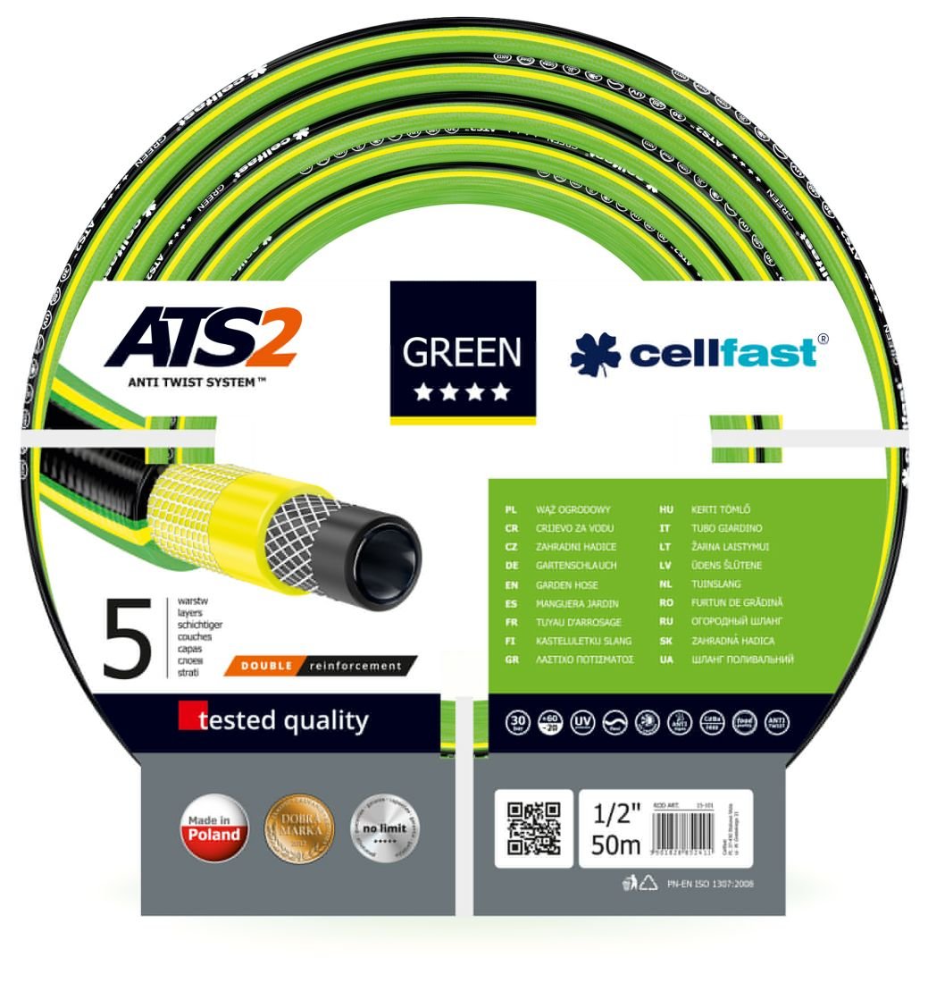 Cellfast Wąż ogrodowy Green ATS 5 warstw 1/2 x 50m marki 15-101