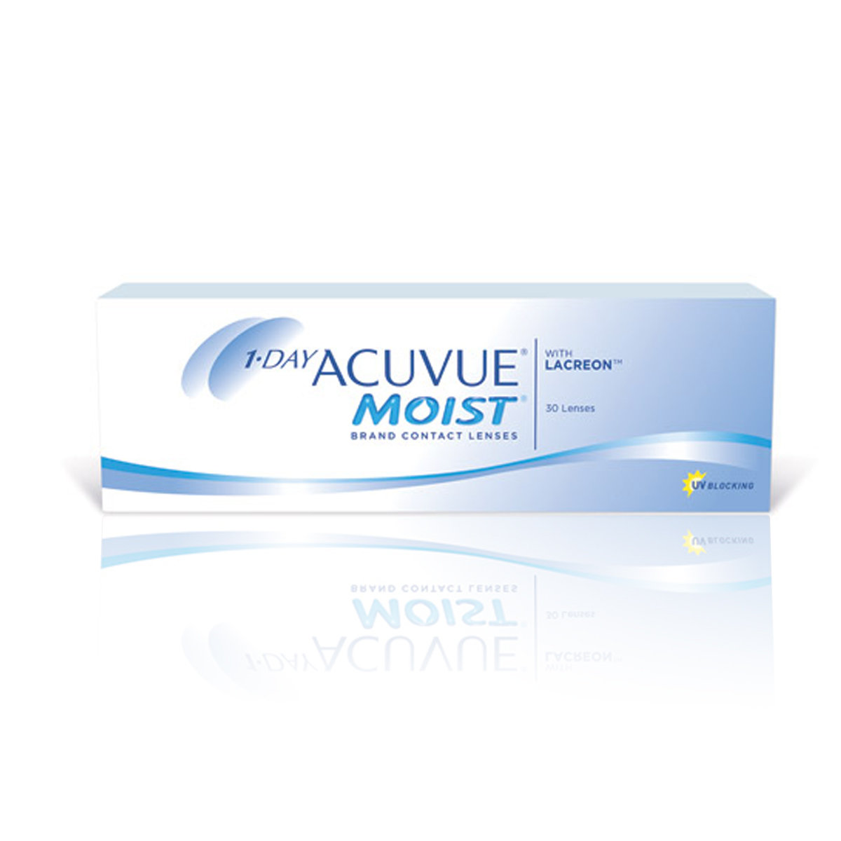 Johnson & Johnson 1-Day Acuvue Moist 30 szt. Soczewki jednodniowe (-7.50 dpt & BC 9), z ochroną UV