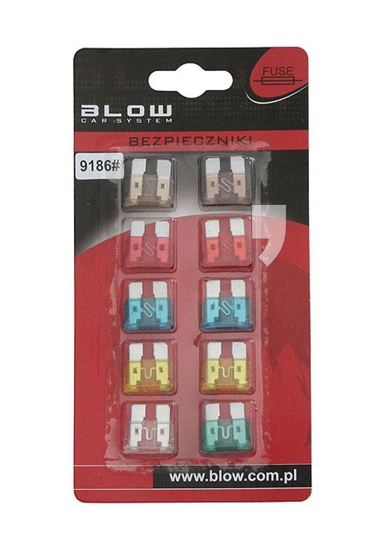 BLOW Bezpieczniki samochodowe zestaw 10szt 10szt