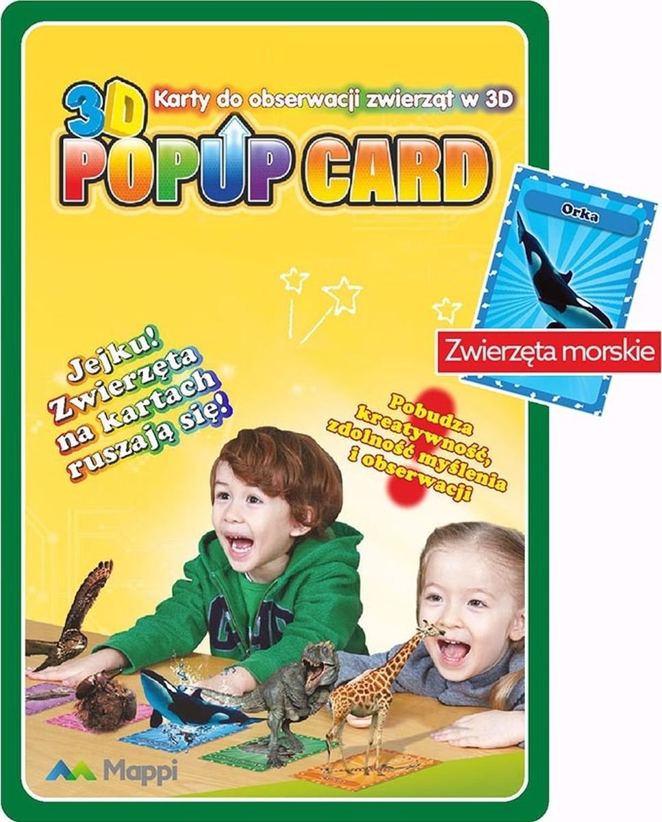 Wydawnictwo Piętka 2 Zwierzęta morskie Karty Popup 3D  !