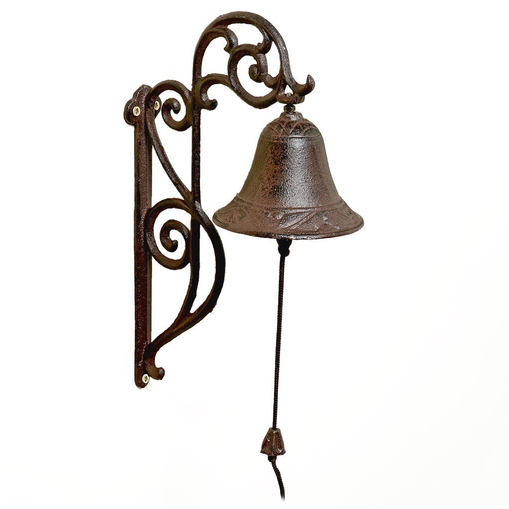 Dzwon żeliwny, brązowy, 12 cm
