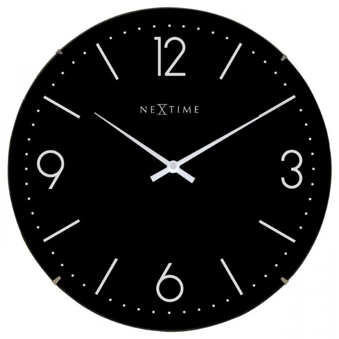 Nextime Zegar ścienny Basic Dome czarny 3157ZW