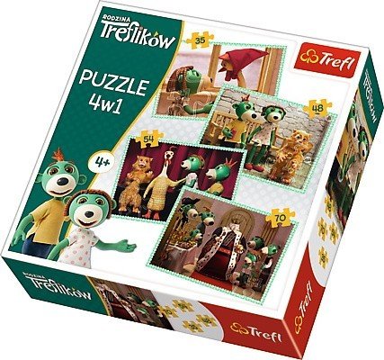 Trefl puzzle 4w1 Rodzina Treflików