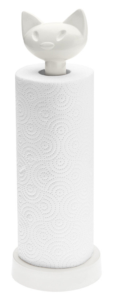 Koziol Stojak na ręcznik kuchenny Miauo, biały, 13 cm