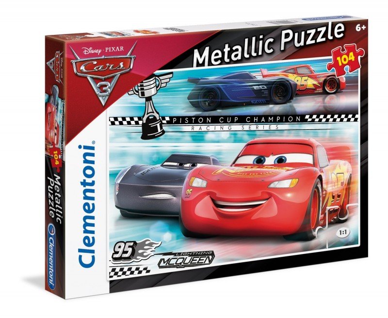 Clementoni Puzzle SuperColor Metallic 104 Cars 3