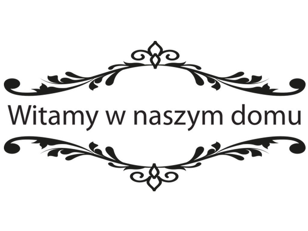 Cytaty, Witamy w naszym domu, Naklejka ścienna wielokrotnego użytku, 100x50 cm