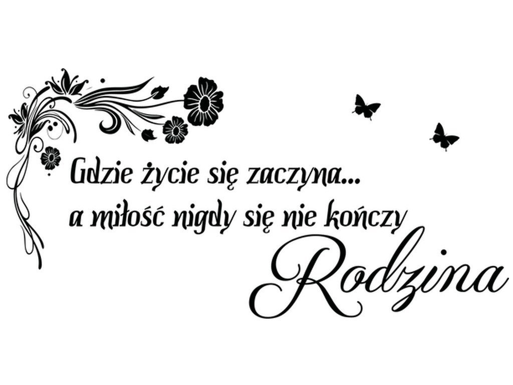 Cytaty, Rodzina, Naklejka ścienna wielokrotnego użytku, 100x50 cm