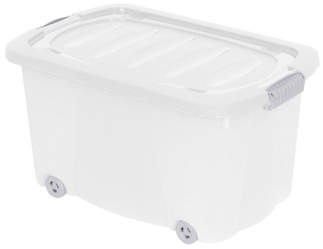 Emako Pojemnik do przechowywania, biały, 45 l