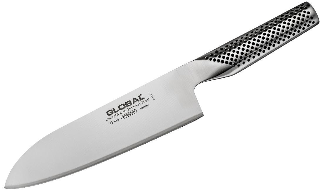 Global Nóż pojedynczy Santoku G-46 18 cm