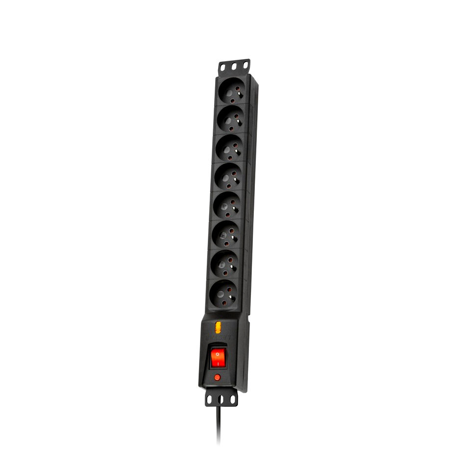 LESTAR LXARM 810 G-A K.:CZ 5,0M 19PDU Lestar listwa przeciwprzepięciowa LXARM 810, 3L, PDU, 5m, czarna