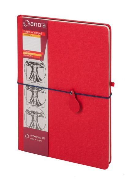 ANTRA Notes B5 Kropki Renesans Czerwony ANTRA