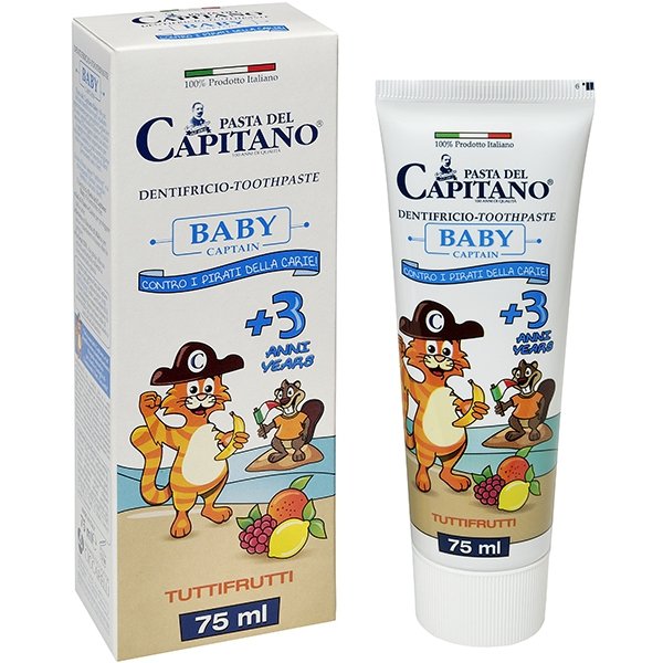 Del Capitano pasta do zębów dla dzieci wieloowocowa 3+, 75 ml