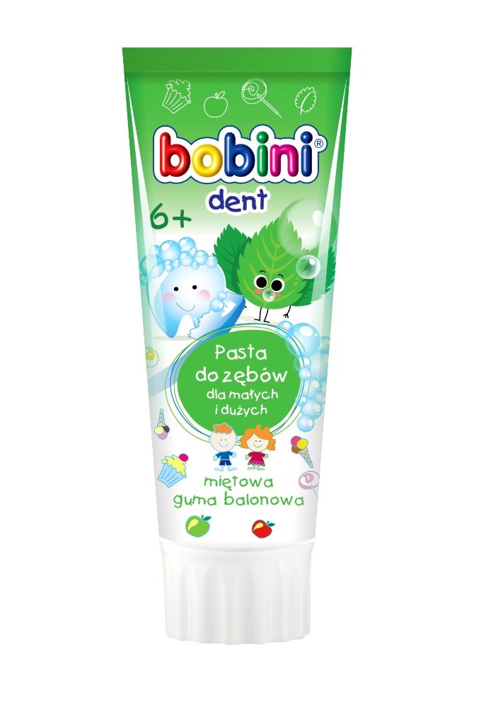 Bobini Global Cosmed Słodka Mięta, Pasta do zębów dla dzieci powyżej 6 lat, 75 ml