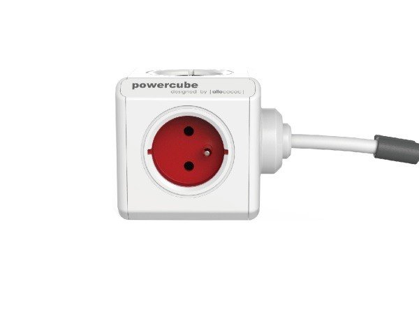 Przedłużacz allocacoc PowerCube Extended USB 2402RD/FREUPC (1,5m; kolor czerwony)