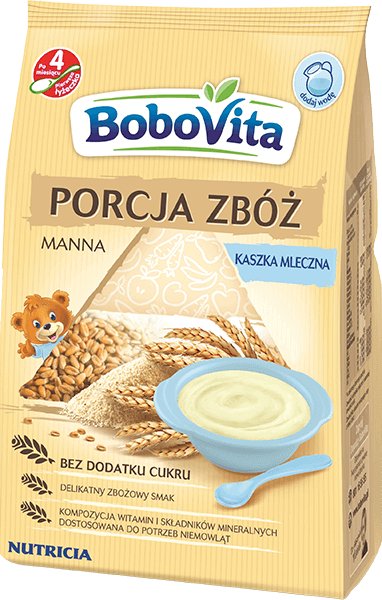 Kaszka porcja zbóż mleczna manna 210g BoboVita
