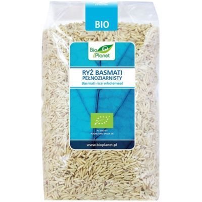 Bio Planet SERIA NIEBIESKA (ryże, kasze, ziarna) RYŻ BASMATI PEŁNOZIARNISTY BI