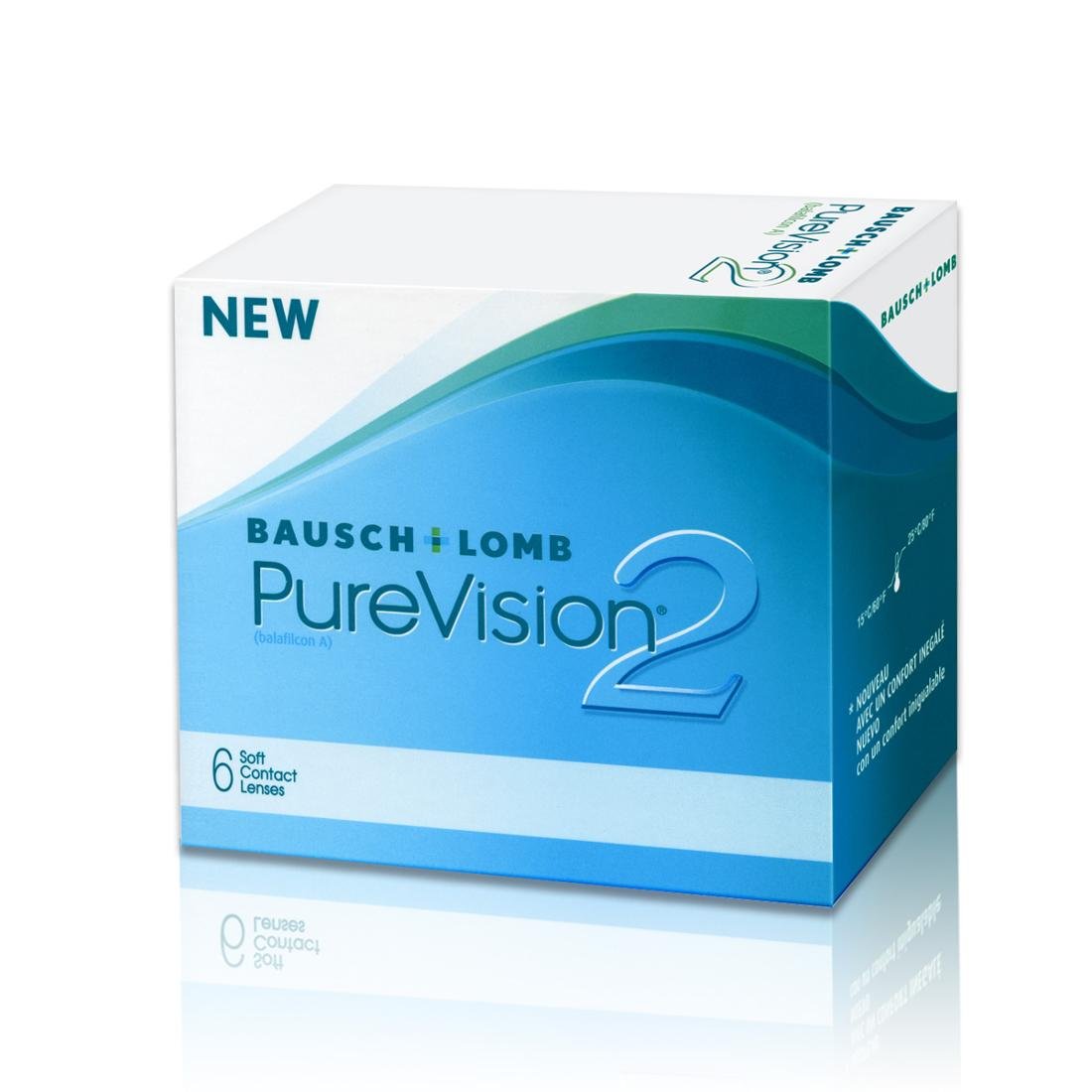 Bausch & Lomb Pure Vision 2 6 szt. Soczewki miesięczne (1.75 dpt & BC 8.6)