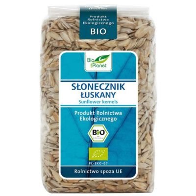 Bio Planet SERIA NIEBIESKA (ryże, kasze, ziarna) SŁONECZNIK ŁUSKANY BIO 350 g
