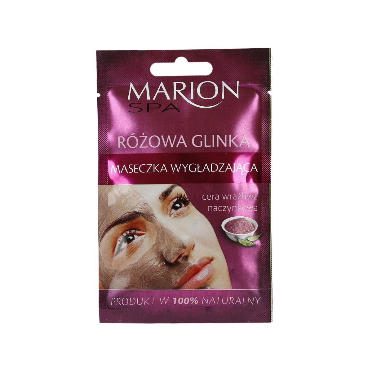 Marion SPA wygładzająca maseczka do twarzy z różową glinką 8g