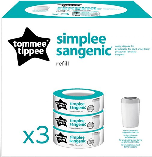 Tommee Tippee Wymienny wkład Sangenic Simplee 3szt 870335TT