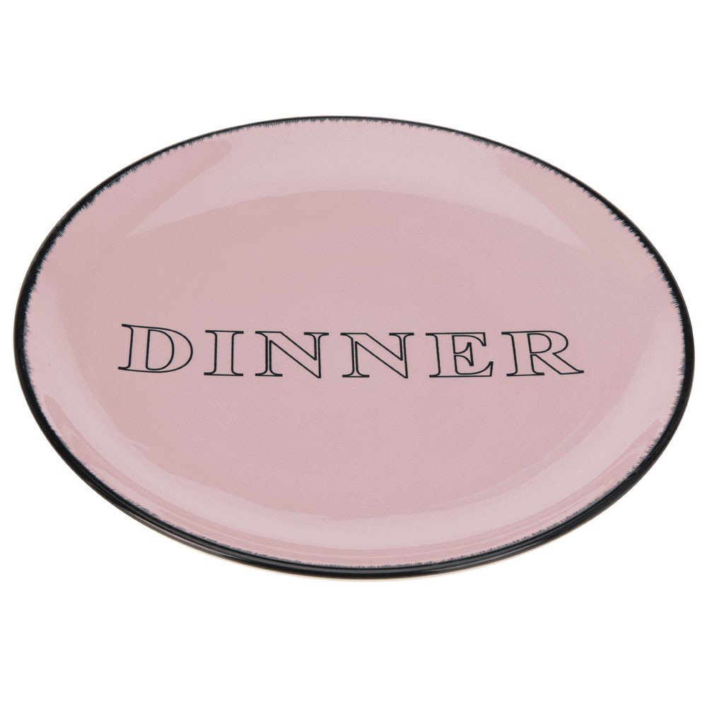 Talerz obiadowy, beżowo-różowy, 30x3 cm