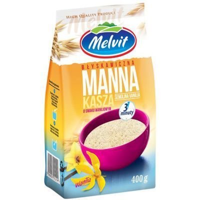 Melvit KASZA MANNA BŁYSKAWICZNA WANILIOWA 400G