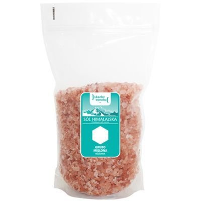 Skarby Oceanu Sól himalajska różowa grubo mielona 1kg - 5907814667595