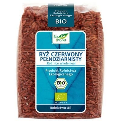 Bio Planet Ekologiczny ryż czerwony, pełnoziarnisty. Ryż czerwony charakteryzuje