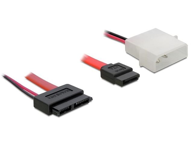 Delock sata Data slimline + zasilający 84390