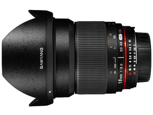 Samyang 16mm f/2.0 ED AS UMC CS MTF