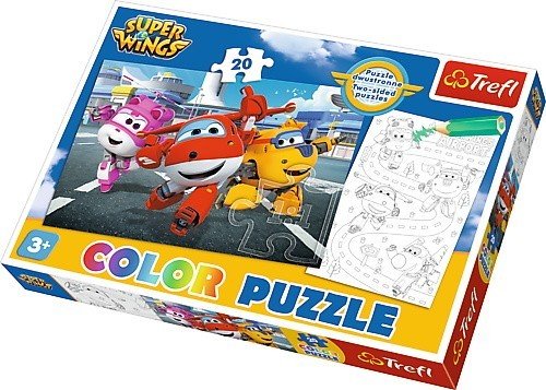 Trefl Super Wings, Color puzzle Gotowi do odlotu