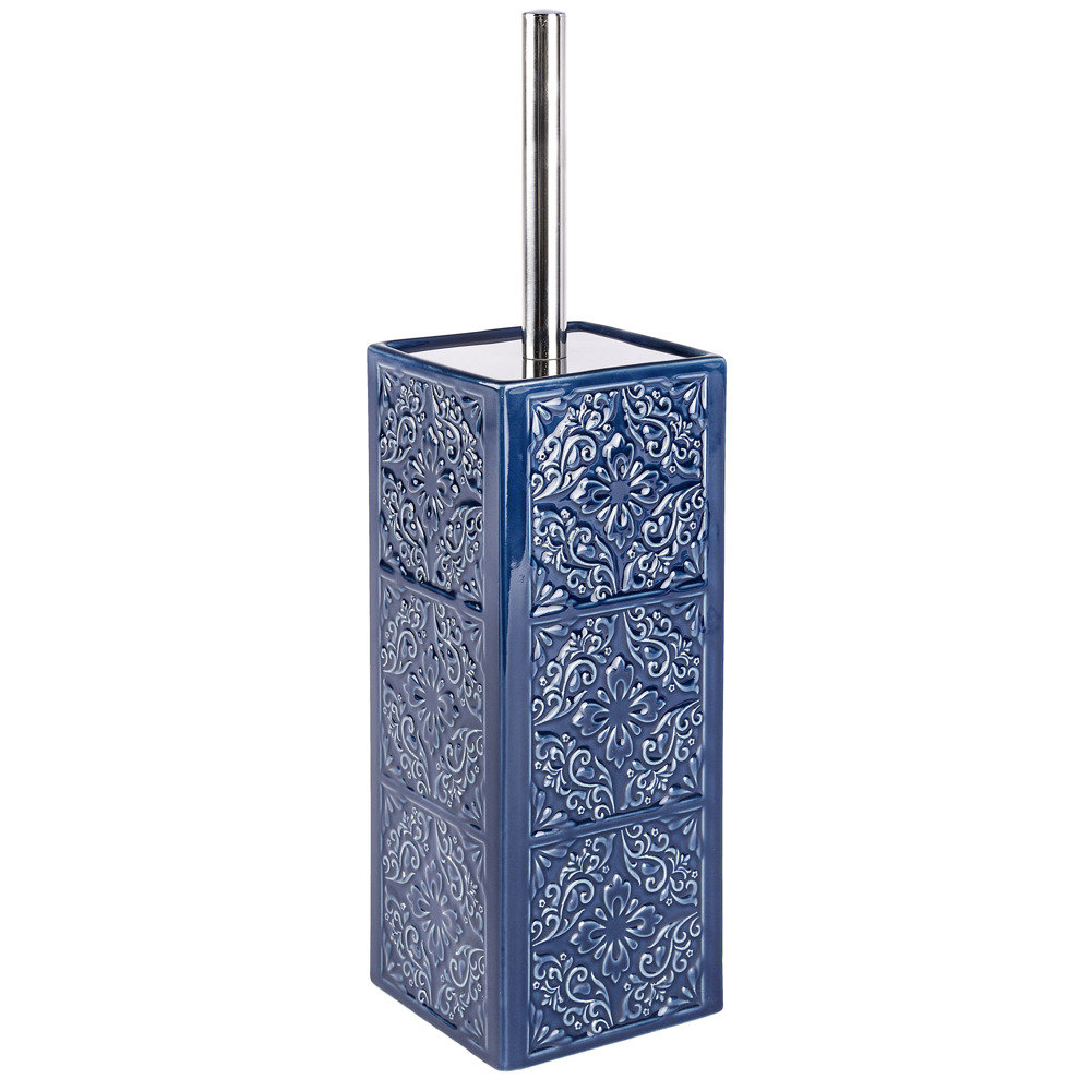 Wenko Pojemnik na szczotkę CORDOBA DARK BLUE + szczotka WC B06WRWZWK4