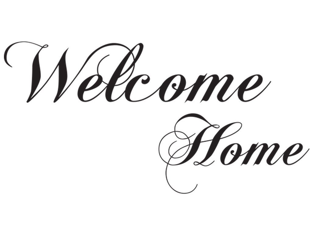 Cytaty, Welcome Home, Naklejka ścienna wielokrotnego użytku, 100x50 cm