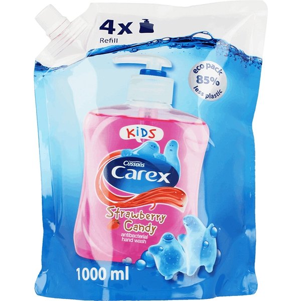 Cussons Carex Strawberry Candy Antybakteryjne mydło w płynie opakowanie uzupełniające 1000 ml