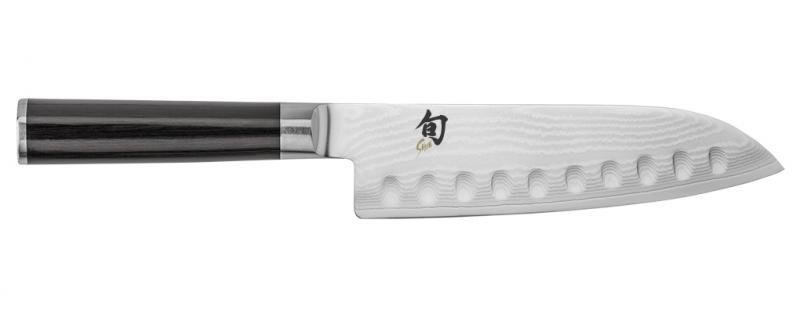 Kai Nóż Santoku Shun, karbowany, 18 cm