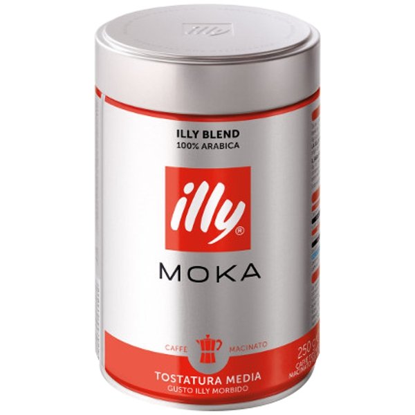 Illy Włoska kawa mielona w puszce Moka, 250 g