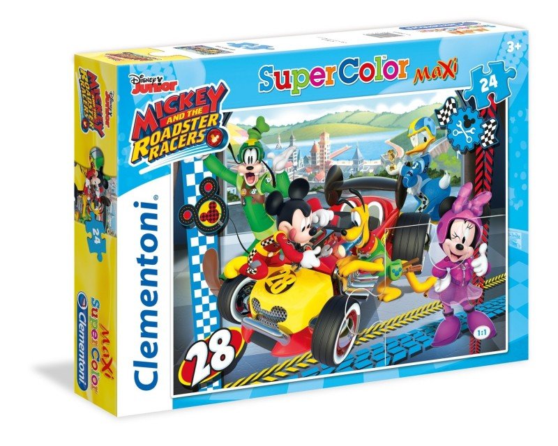 Clementoni 24 ELEMENTY MAXI Mickey & Roadster Racers 24481