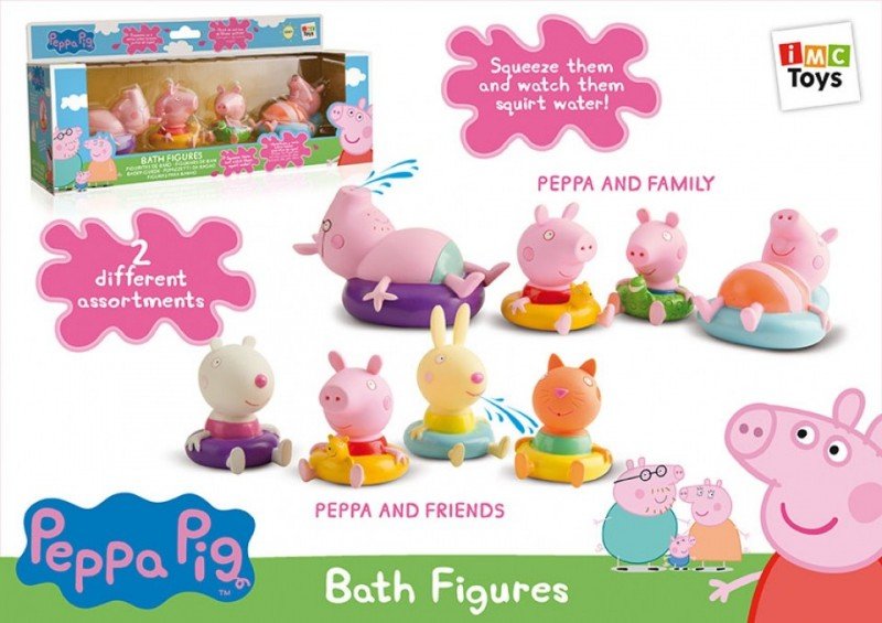 IMC Toys Świnka Peppa Zestaw 4 figurek do kąpieli