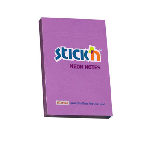 Ateneum Notes samoprzylepny 76x51mm neon fioletowy