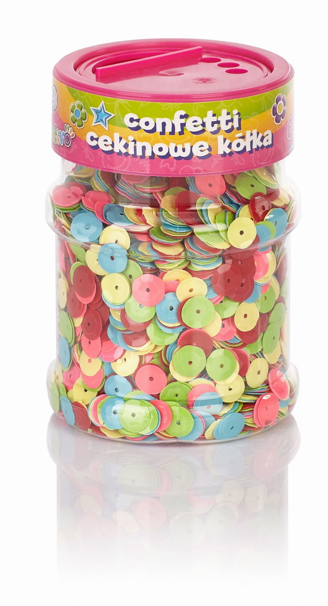 Astra Astra, confetti cekinowe kółka, mix kolorów intensywnych, 100 g