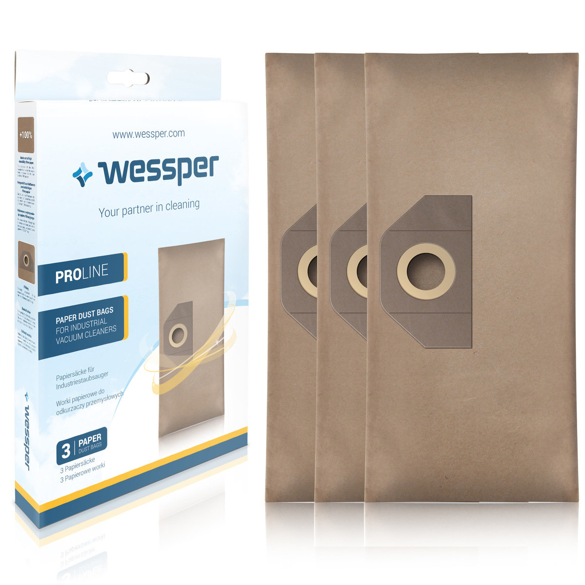 WESSPER WES1010b HOMELINE eco - Papierowe worki do odkurzaczy