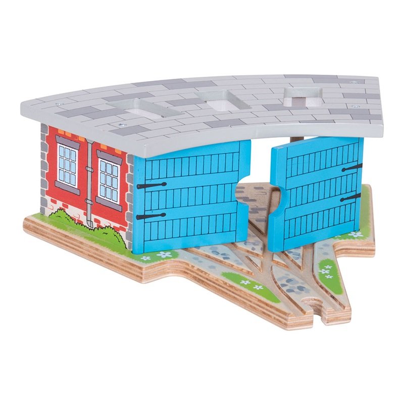 Bigjigs Toys Parowozownia dla 3 pociągów BJT119