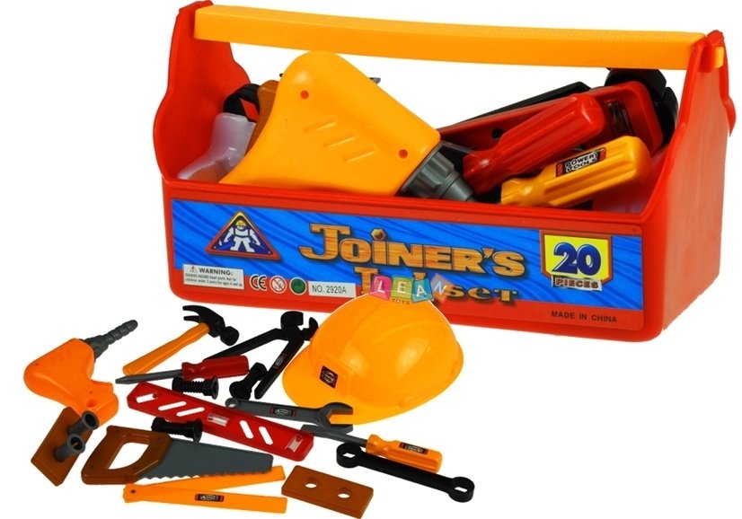 Lean Zestaw narzędzi w skrzynce kask wiertarka Toys
