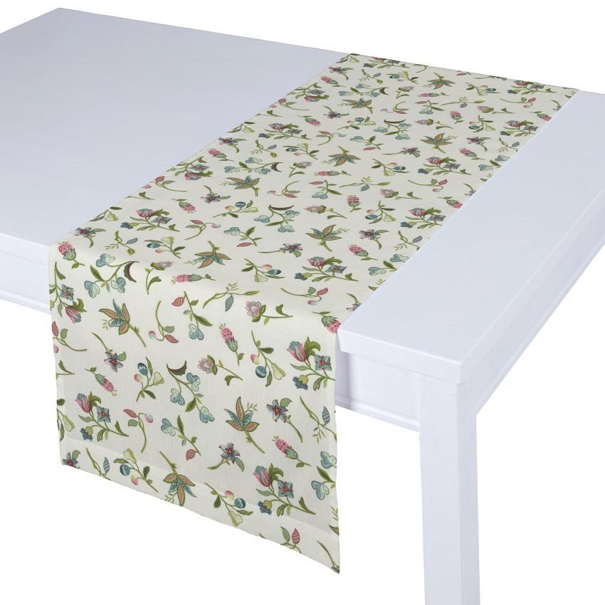 Dekoria pl pl Bieżnik prostokątny małe kwiaty na jasnym tle 40 × 130 cm Londres 410-122-02