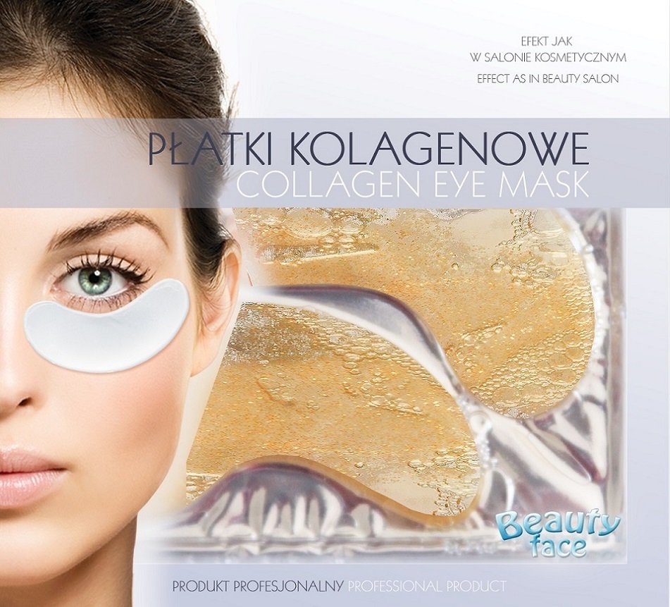 Beauty Face Płatki Kolagenowe Pod Oczy Odmładzające, Poprawiające Jędrność I Elastyczność Z Drobinkami Złota 18503