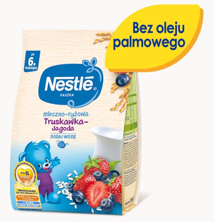 Nestle Kaszka Mleczno-Ryżowa truskawka jagoda 230g